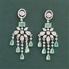 American Diamond Classic Earring with Rhodium Plating