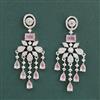 American Diamond Classic Earring with Rhodium Plating