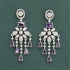 American Diamond Classic Earring with Rhodium Plating