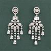 American Diamond Classic Earring with Rhodium Plating