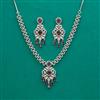 American Diamond Classic Necklace with Rhodium Plating