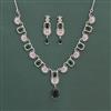 American Diamond Classic Necklace with Rhodium Plating