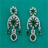 American Diamond Classic Earring with Rhodium Plating