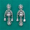 American Diamond Classic Earring with Rhodium Plating