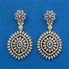 American Diamond Classic Earring with Rhodium Plating 2 Tone Plating Mehndi Plating