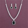 American Diamond Classic Necklace With Rhodium Plating