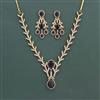 American Diamond Classic Necklace With Mehndi Plating