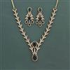 American Diamond Classic Necklace With Mehndi Plating