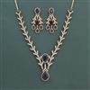 American Diamond Classic Necklace With Mehndi Plating