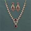 American Diamond Classic Necklace With Mehndi Plating