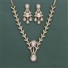 American Diamond Classic Necklace With Mehndi Plating