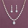 American Diamond Delicate Necklace With 2 Tone Plating Rhodium Plating