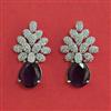 American Diamond Classic Earring With Rhodium Plating