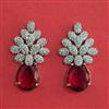 American Diamond Classic Earring With Rhodium Plating