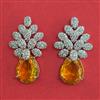 American Diamond Classic Earring With Rhodium Plating