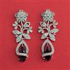 American Diamond Long Earring With Rhodium Plating