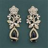 American Diamond Long Earring With Mehndi Plating