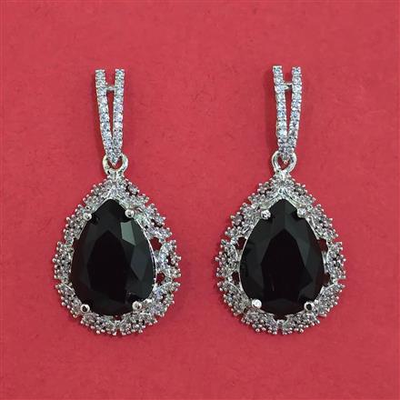 American Diamond Classic Earring With Rhodium Plating