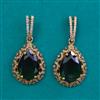 American Diamond Classic Earring With Mehndi Plating