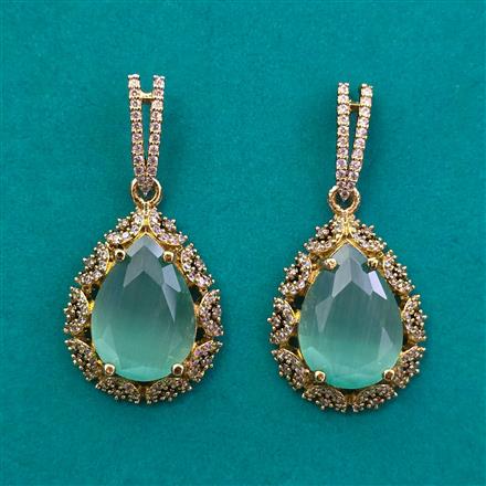 American Diamond Classic Earring With Mehndi Plating