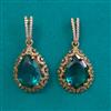 American Diamond Classic Earring With Mehndi Plating