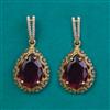 American Diamond Classic Earring With Mehndi Plating