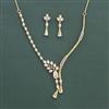 American Diamond Classic Necklace With 2 Tone Plating Rhodium Plating