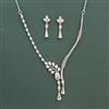 American Diamond Classic Necklace With 2 Tone Plating Rhodium Plating