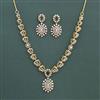 American Diamond Classic Necklace With 2 Tone Plating