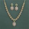 American Diamond Classic Necklace With 2 Tone Plating