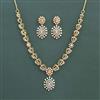 American Diamond Classic Necklace With 2 Tone Plating