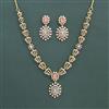 American Diamond Classic Necklace With 2 Tone Plating