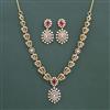 American Diamond Classic Necklace With 2 Tone Plating