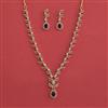 American Diamond Classic Necklace With 2 Tone Plating