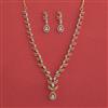 American Diamond Classic Necklace With 2 Tone Plating