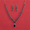 American Diamond Classic Necklace With Rhodium Plating