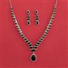 American Diamond Classic Necklace With Rhodium Plating