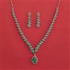 American Diamond Classic Necklace With Rhodium Plating