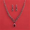 American Diamond Classic Necklace With Rhodium Plating