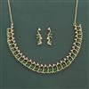 American Diamond Classic Necklace With 2 Tone Plating