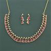 American Diamond Classic Necklace With 2 Tone Plating