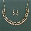 American Diamond Classic Necklace With 2 Tone Plating