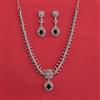 American Diamond Classic Necklace With Rhodium Plating