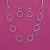 American Diamond Classic Necklace With 2 Tone Plating Rhodium Plating