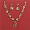 American Diamond Moti Necklace With 2 Tone Plating Rhodium Plating