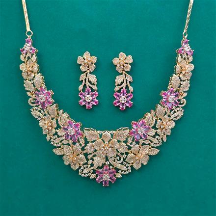 American Diamond Classic Necklace with Carat Plating