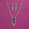 American Diamond Classic Necklace With Rhodium Plating