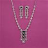 American Diamond Classic Necklace With Rhodium Plating