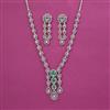 American Diamond Classic Necklace With Rhodium Plating