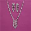 American Diamond Classic Necklace With Rhodium Plating